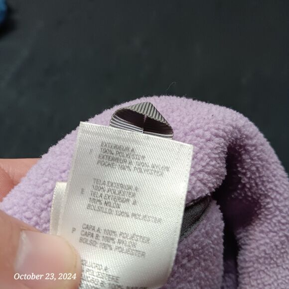 The North Face Fleece Jacket Women Medium Purple Full Zip Pockets - Picture 7 of 8